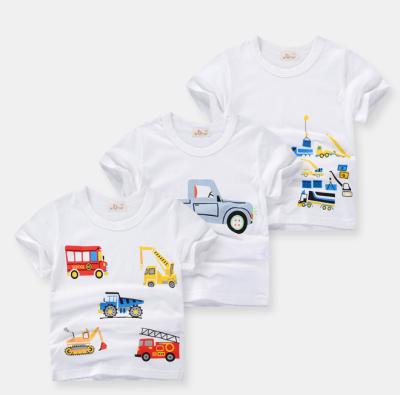 China Breathable Kids T Shirt Summer Boys Short Sleeve Cotton T Shirts For Kids Tops Fitting For 2-10Years Old for sale