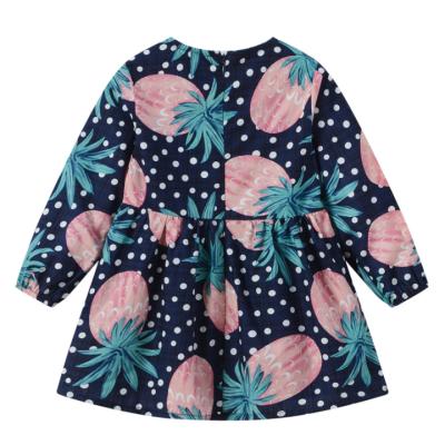 China Breathable Kids Dress Girls Print Long Sleeve Kids Dress Cute Fashion Clothing Wholesale for sale