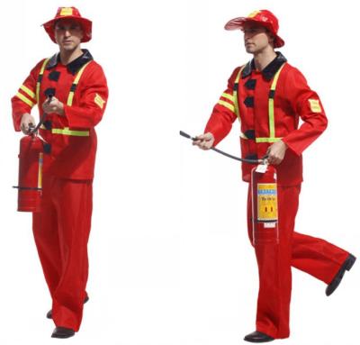 China Spandex Firefighter Costumes For Firefighters Adult Mens Clothing Halloween Stage Game Firefighters for sale