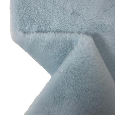 China Toy Faux Fur Fabric Knit In Light Blue Color Faux Fur Wholesale for sale