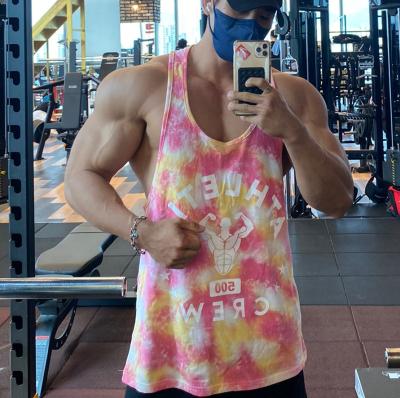 China I-shaped men's tank tops men's tank tops men's pink t-shirt sports muscle men's fitness camouflage tank tops viable quick-drying for sale