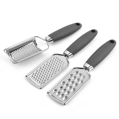 China High Quality Viable Forged 3 Functions Stainless Steel Lemon Zester Cheese Grater Kitchen Instrument Tools for sale