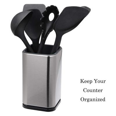 China Durable High Quality Multifunctional Stainless Steel Kitchen Knife Rack And Utensils Holder for sale