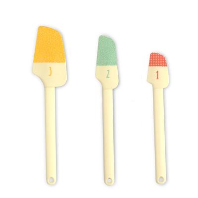 China Kitchen OEM Mini Tools Food Pastry Baking Silicone Pot Spatulas Viable Heat Resistant Set for sale