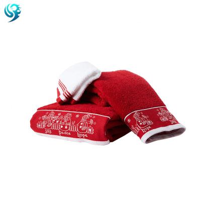 China 100% Cotton QUICK DRY Premium Quality Christmas Bath Towel Party Set for sale