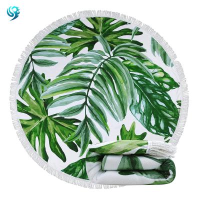 China 2020 Free Sample [10% Discount] Compressed Cotton Round Custom Beach Towel From China Suppliers With Tassel Fringe for sale