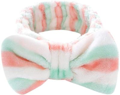 China Hair Decoration Accessories Face Makeup Soft Solid Soft Hair Bands For Face Shower Face Shower Coral Fleece Women Spa Wash Fluffy Headband for sale