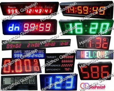 China Indoor hot sale electric led digital time clock wall calendar with time day date display with low price for sale