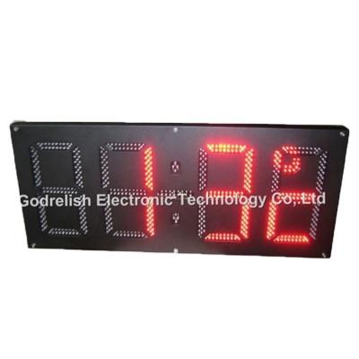 China Outdoor outdoor temperature display led temperature time clock and for sale