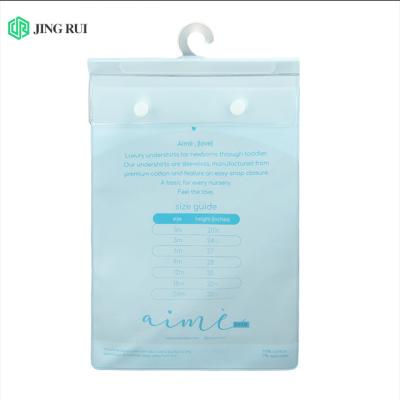 China BIODEGRADABLE Customized Garment EVA Bag Pants Packaging PVC Plastic Transparent Storage Bags With Hook for sale