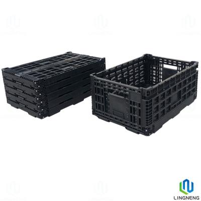 China 50L plastic schoenendoos, vouwbare plastic kratten zware doeleinden voor verhuizing organisator krat Te koop