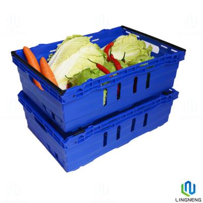 China 35L Nestable Stackable Plastic Harvest Agricultural Plastic Crates For Fruits And Vegetables for sale