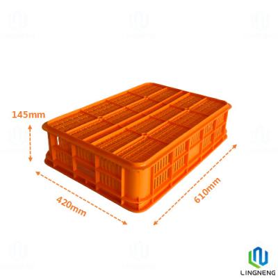 China High Density Plastic Fruit And Vegetable Crates Corrosion Resistant Free Sample for sale