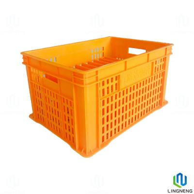 China Large Basket Rectangular Thick Plastic Vegetable Fruits Storage Turnover Milk Drinks Crates for sale