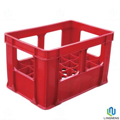 China Customized Stackable Plastic Beer Bottle Crates 24 Holes For Beverage Industry for sale