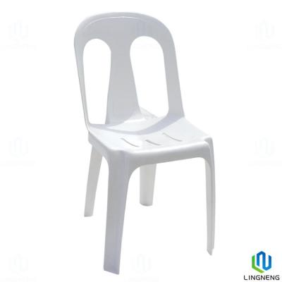 Chine Chaise en plastique sans bras, portable, chaise à manger en plastique, ergonomique à vendre