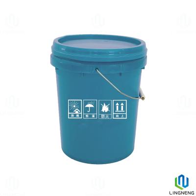 China 18L Packaging Drum Seal Plastic Paint Pail Bucket Round With Hand for sale