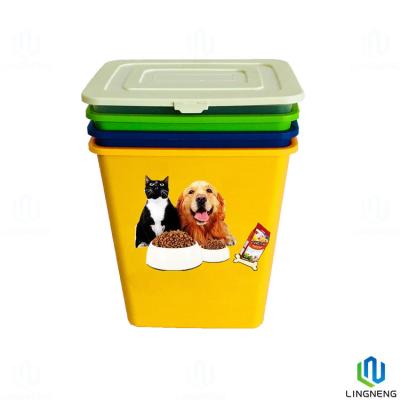 China Eco Friendly Plastic Pet Food Storage Container Dog Puppy Storage Bin for sale