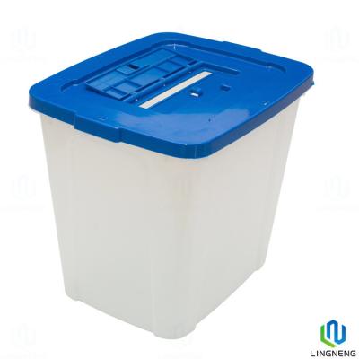 China Recycle 55L Plastic Voting Box Customized Logo For Election Recycle material for sale