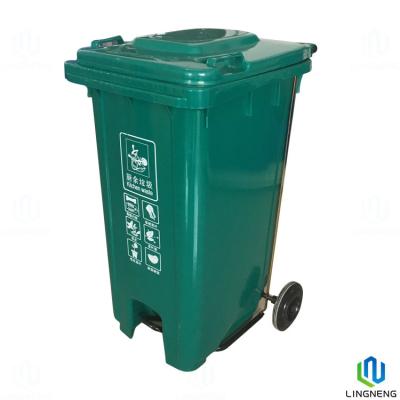 China Waterproof Mobile Garbage Bin 240L Waste Bins Quadrangle Free Sample for sale