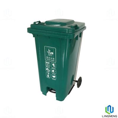 China Outdoor 160L Large Garbage Bins ,  Mobile Plastic Waste Bins for sale