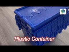 nestable stackable heavy duty reusable plastic shipping totes containers with dolly