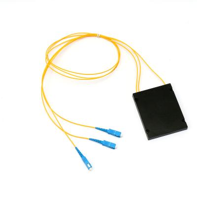 China FTTH FTTX FTTP Splitter Optic Cable 1 2 Way SC Splitter PLC 1/2 Fiber Optic Optic Splitter for sale