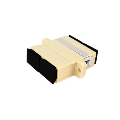 China FTTH FTTX FTTP Simplex SC Female Coupler Multimode Fiber Optic Adapter SC-MM Beige - 25 Pac for sale