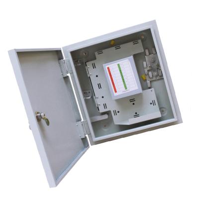 China PLC Fiber Optic Junction Box FTTH FTTX FTTP 16 Port Metal FTTH Wall Mounted Installation for sale