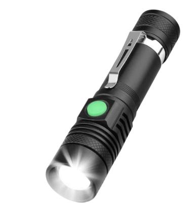 China 2021 Aluminum Alloy High Power Zoom USB Rechargeable LED Flashlight for sale