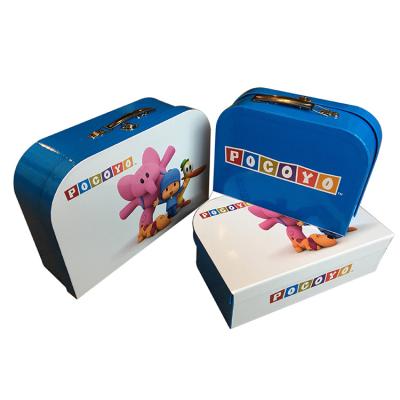 China Customized Printing Rigid Paper Packaging Empty Recyclable Manufacture Toy Storage Boxes Wholesale Suitcase Gift for sale