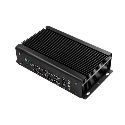 China Low Power Fanless Embedded Industrial Computer 9V - 36V Support POE 4 GbE RJ45 GPIO for sale