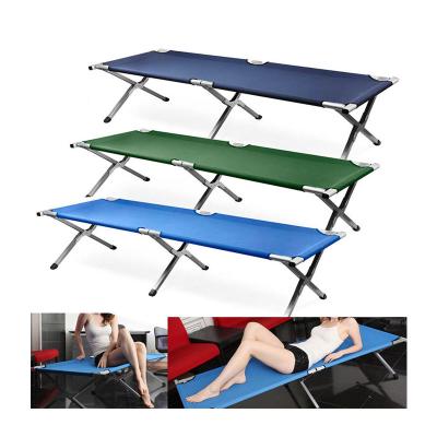 China Portable Military Folding Camping Camping Bed With Oxford Cloth Foldable Camping Bed For Outdoor for sale