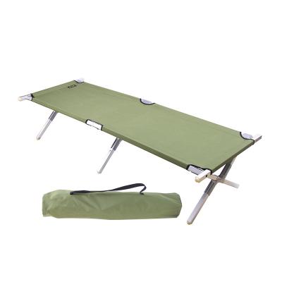 China Foldable Good Quality Light Weight Outdoor Portable Camping Stretcher Folding Aluminum Bed for sale