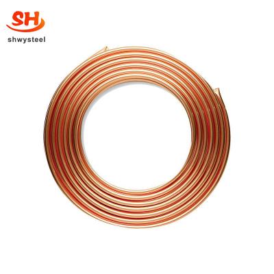 China Hot-selling C12200 seamless air condition ACR or refrigerator ASTM B280 15m copper pipe annealed pancake copper pipe 50ft for air conditioner or refrigerator for sale