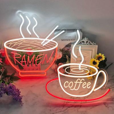 China Easy Installation Rich Color /Dimmable Commercial Advertising Engraving Neon Lamp Restaurant Bar Pavilion Lounge LED Neon Light Sign for sale