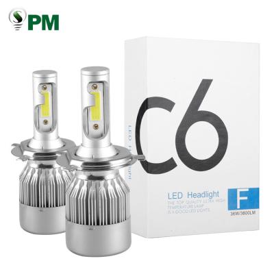 China Good Quality H4 H7 Car Bulbs Bulbs Light Aluminum Led Motorcycle Lamp C6 Auto Headlights Lights China Headlight Manufacturer for sale