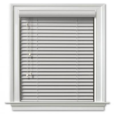 China Minimalist Durable Using Low Price PVC Room Blinds Blackout V Class Interior White 100% Faux Wood Blinds for sale