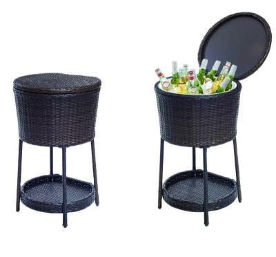 China Sustainable Wicker Outdoor Ice Bucket Patio Furniture for sale