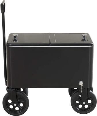 China Sustainable Rolling Ice Cooler Cart , Outdoor Cart Stainless Steel Cooler Cart for sale