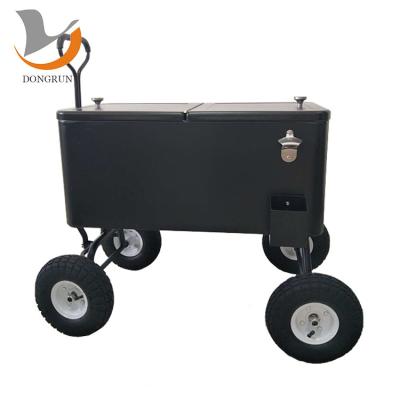 China Wholesale Beach Ice Cooler Cooler Cart Cover Beach BBQ Cooler Rolling Box For Golf Cart for sale