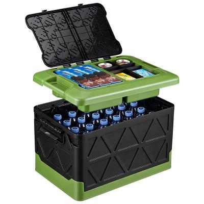 China Anjuny Sustainable New Design Portable And Large Capacity Emergency Box Stacking Folding Storage Container for sale