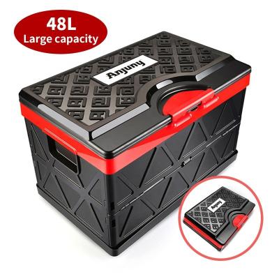 China Anjuny Sustainable Durable Collapsible Box Storage Cartons Plastic Collapsible Storage Bins for sale