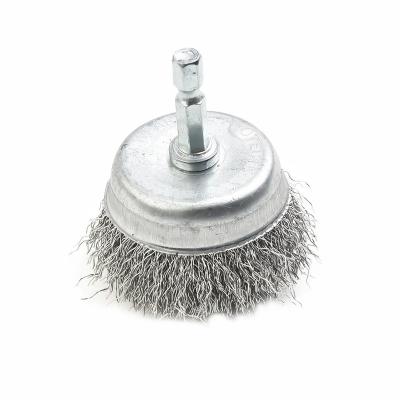 China Plate Steel Wire Wheel Brush 50mm65mm For Polishingmini Rotary Drill Rust Removal Metal Drill Tool Small Rotary Wire Brushes Set for sale