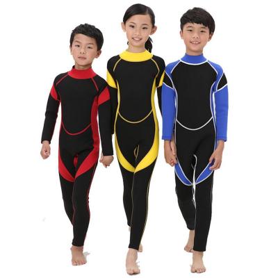 China Antibacterial Neoprene Long Sleeves Wetsuits Diving Suits For Boys Girls Kids Rash Guards One Pieces Surfing Swim Snorkel Kid for sale