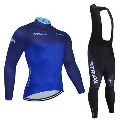 China 2021 Breathable New Long Sleeve Cycling Jersey Set Pants Bike Clothing For Cycling Mens Uniform Clothes for sale