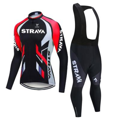 China 2021 Long Sleeve Cycling Jersey Set Breathable Cycling Pants Bike Clothing Bike Jersey Men Uniform Clothes for sale