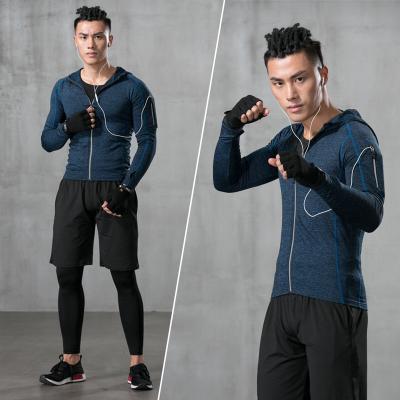 China New Breathable Sports Suits Men Running Set Jogging Running Sportswear Gym Tights Tracksuit Training Clothes for sale