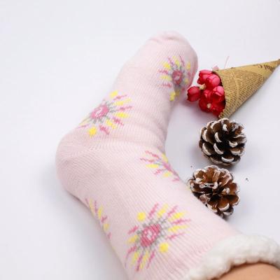 China Breathable Winter Autumn Women Socks Thickened Wool thongs Tube Terry Fuzzy Cozy Cashmere Socks for sale