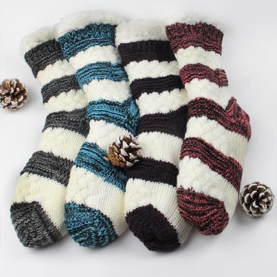 Κίνα High Quality Breathable Customized Warm Christmas Stocking Fleece Women Winter Slipper Socks προς πώληση